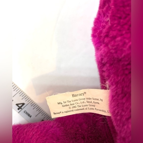 VTG 1992 Barney Purple Dinosaur Plush 15” - Picture 5 of 6